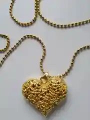Серебряный цепочка с подвеской "Сердце винтажное"