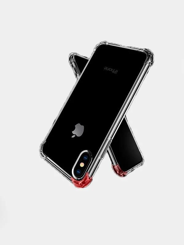 Чехол прозрачный с углами защиты для iPhone 6/6S, 6/6SPlus, 7/8, 7/8Plus ,X/XS, ХR, 11