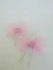 Розовый бантики кружевные пара