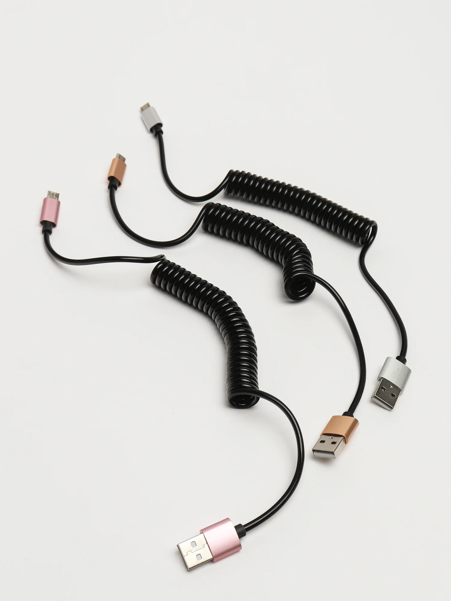 Розовый кабель USB - Type-C / microUsb для Зарядки и Передачи данных
