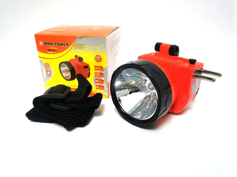 Налобный аккумуляторный фонарь MR-901, LED