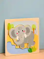 Угольный пазлы "Животные" деревянные