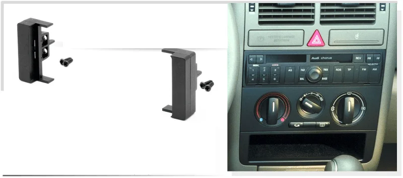 Переходная монтажная рамка 1-DIN (11-005) для AUDI A2 (8Z) 1999-2005, A3 (8L), A4 (B5)