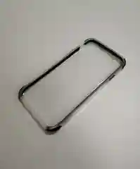 Черный чехол-накладка iPhone 6/6S силиконовый с цветным бортиком
