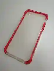 Красный чехол-накладка iPhone 6/6S силиконовый с цветным бортиком