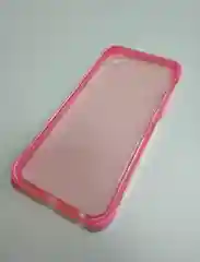 Розовый чехол-накладка iPhone 6/6S силиконовый с цветным бортиком
