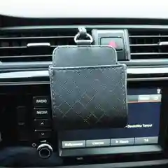 Черный держатель телефона из экокожи / Барсетка