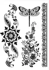 Коралловый тату временное