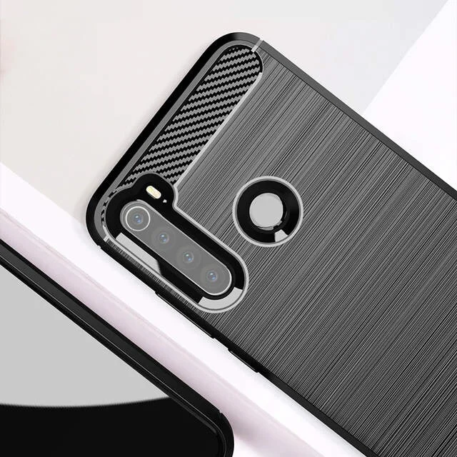 Черный карбоновый чехол Xiaomi Redmi Note 8T