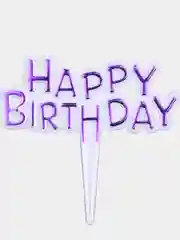 Пурпурный топпер "Happy Birthday"