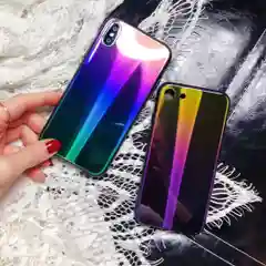 Силиконовый переливающийся чехол для Apple iPhone, градиент