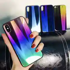 Силиконовый переливающийся чехол для Apple iPhone, градиент