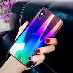 Силиконовый переливающийся чехол для Apple iPhone, градиент