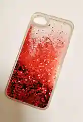 Силиконовый чехол-накладка с блестками для iPhone