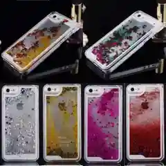 Силиконовый чехол-накладка с блестками для iPhone