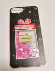 Силиконовый чехол-накладка с блестками для iPhone