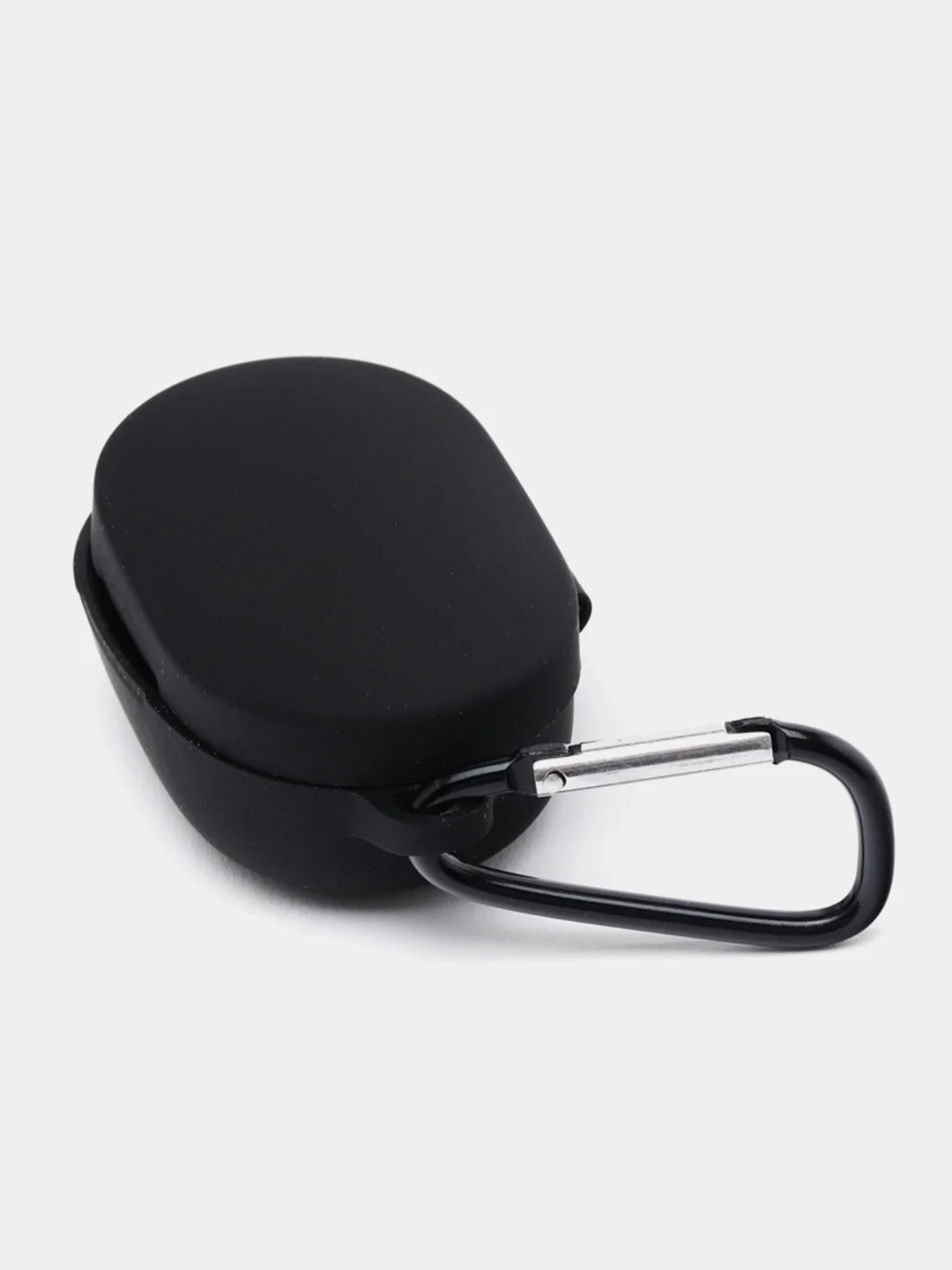 Черный силиконовый чехол AirDots с карабином