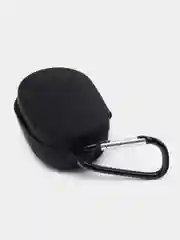 Черный силиконовый чехол AirDots с карабином