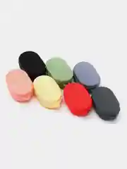 Желтый силиконовый чехол AirDots с карабином