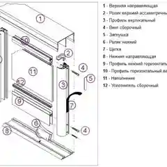 Комплект роликов для дверей купе асимметричный 37.5 мм