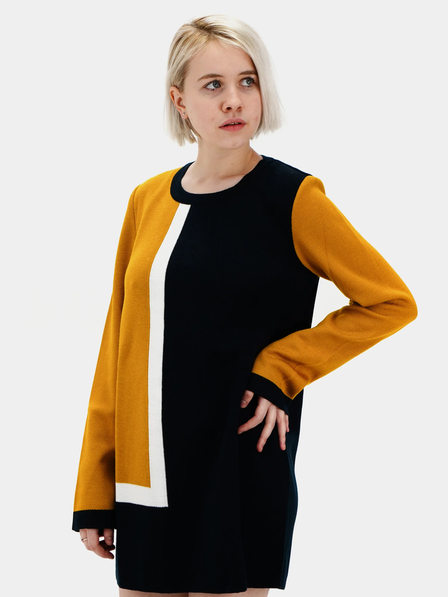 Туника-кардиган женская. Состав ткани - шерсть 30%, пан - 70%