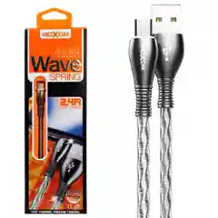 Кабель Micro-USB CC-78 Moxom, металлическая пружина, СС-81, ткань, для Андроид