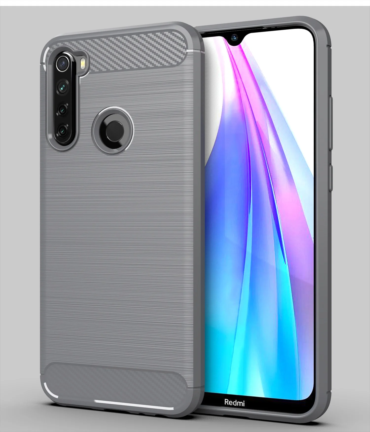Серый карбоновый чехол Xiaomi Redmi Note 8T