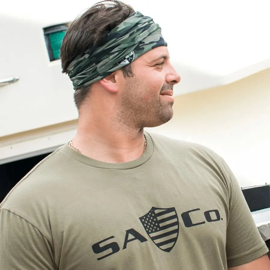 Шарф маска SA Co. GREEN MILITARY CAMO