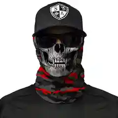 Шарф маска SA Co.Fire Red Military Skull