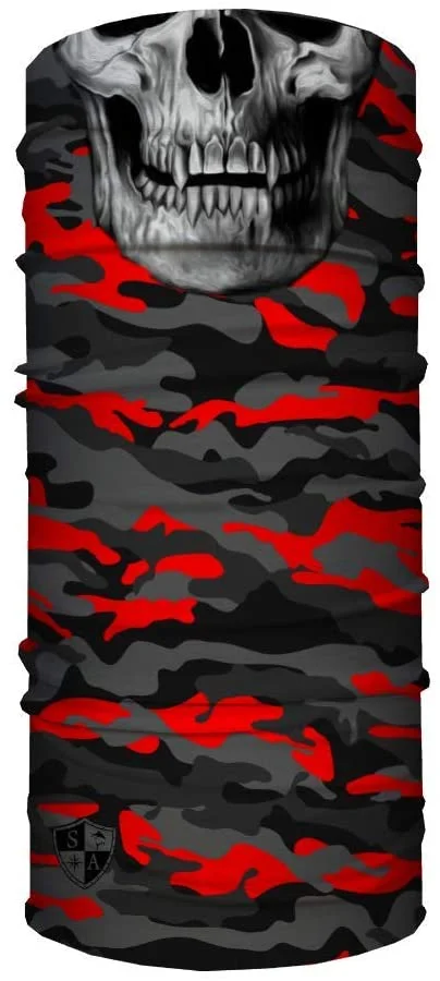 Шарф маска SA Co.Fire Red Military Skull