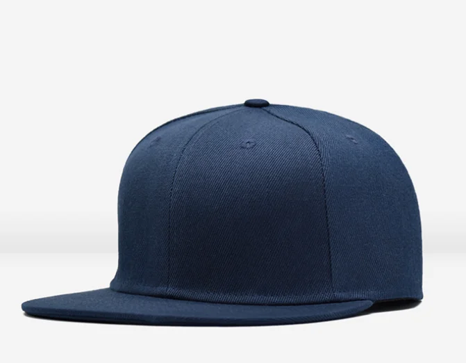 Синий бейсболка молодежная Snapback, прямой широкий козырек