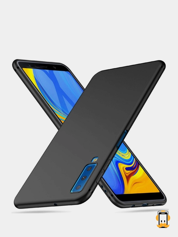 Чехол для Samsung Galaxy A7 2018, Самсунг Галакси А7 2018 черный силиконовый