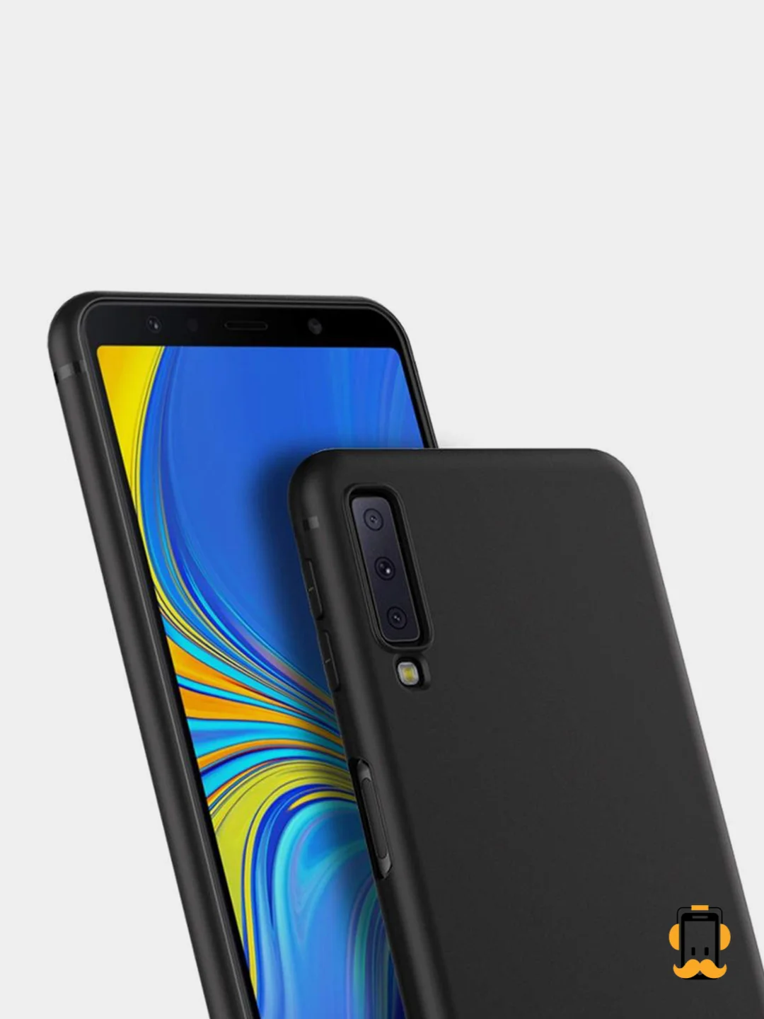 Чехол для Samsung Galaxy A7 2018, Самсунг Галакси А7 2018 черный силиконовый