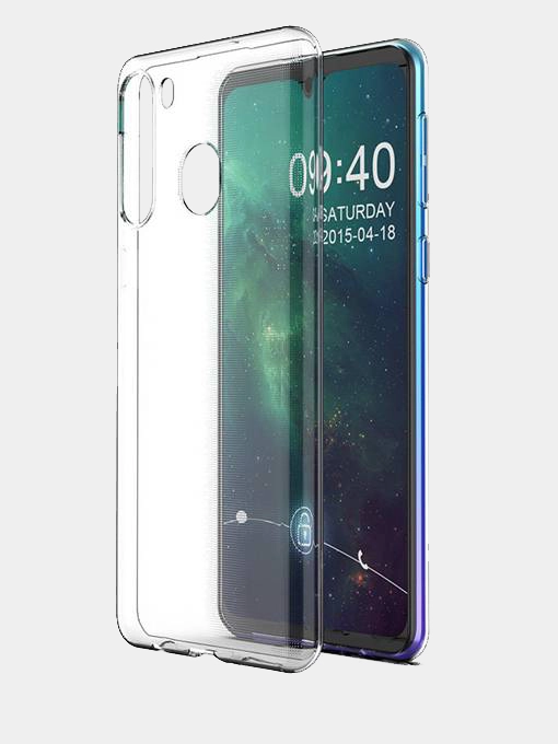 Чехол силиконовый для Samsung Galaxy A21, прозрачный