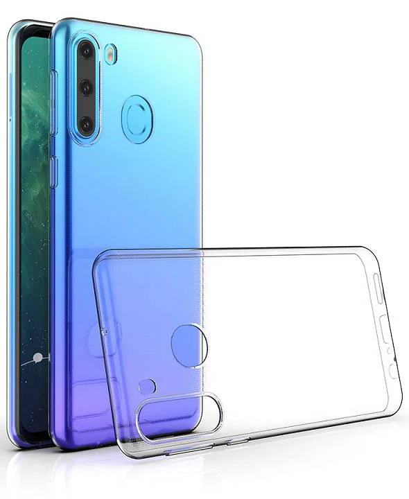 Чехол силиконовый для Samsung Galaxy A21, прозрачный