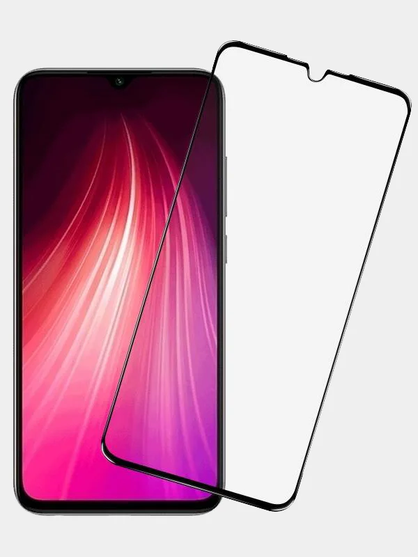 Защитное стекло для Xiaomi Redmi Note 8 Pro Full Glue на полный экран, черное