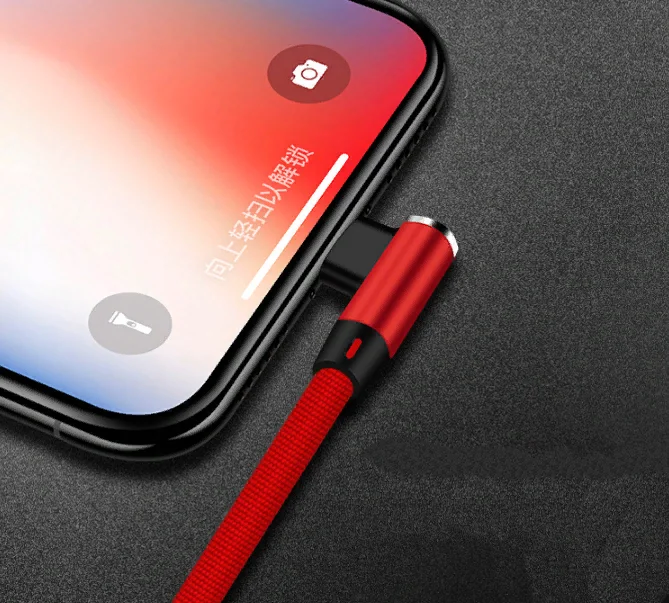 Кабель микро usb локоть 2А / Угловой кабель для зарядки телефона
