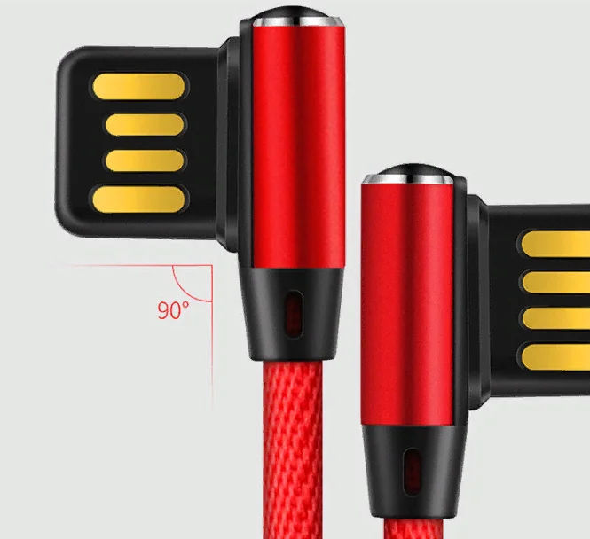 Кабель микро usb локоть 2А / Угловой кабель для зарядки телефона