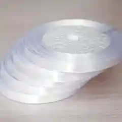 Белый лента атласная, 6 мм