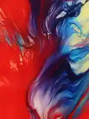 Красный чехол iPhone XS / X с рисунком акварель (разные цвета)