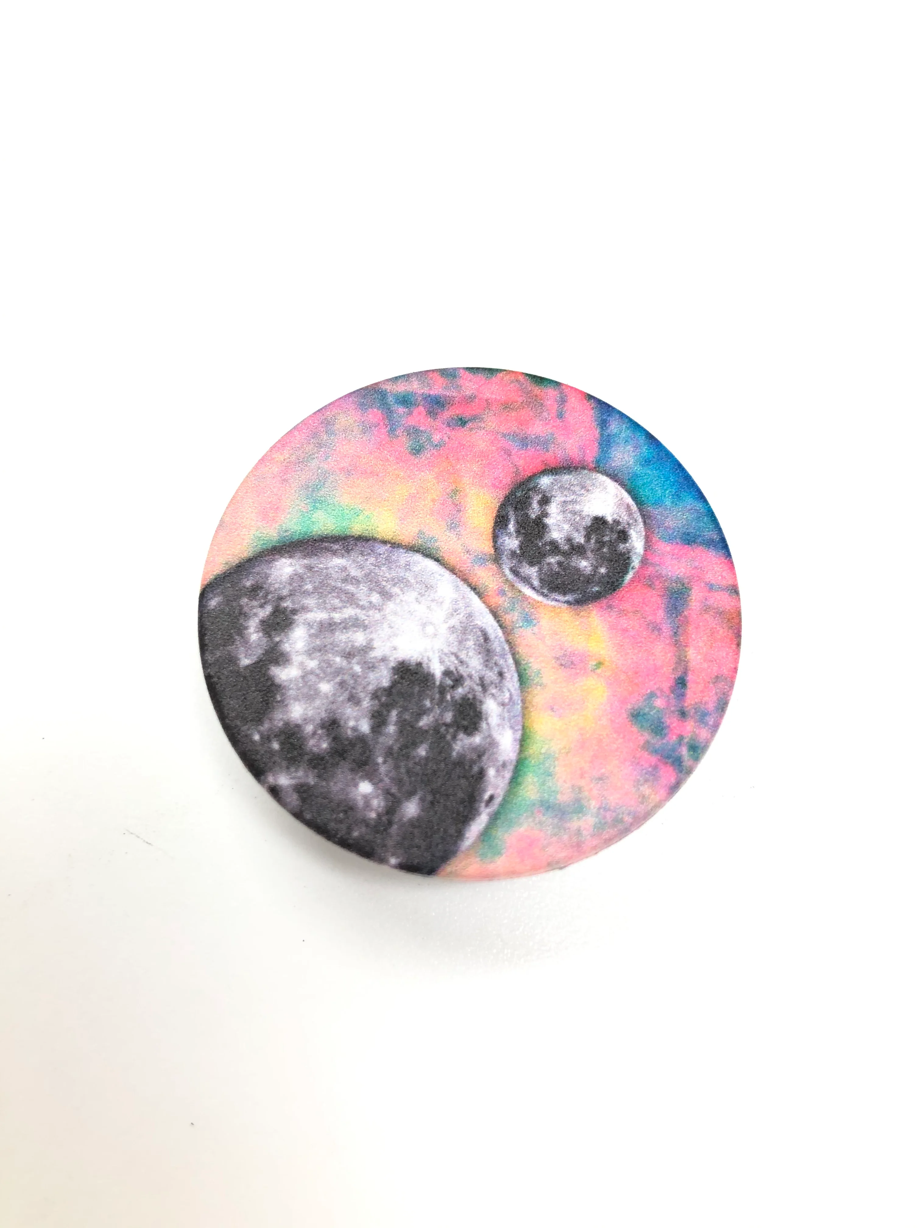 Красный попсокет Popsocket держатель для телефона и наушников, космос луна месяц свет небо звезда