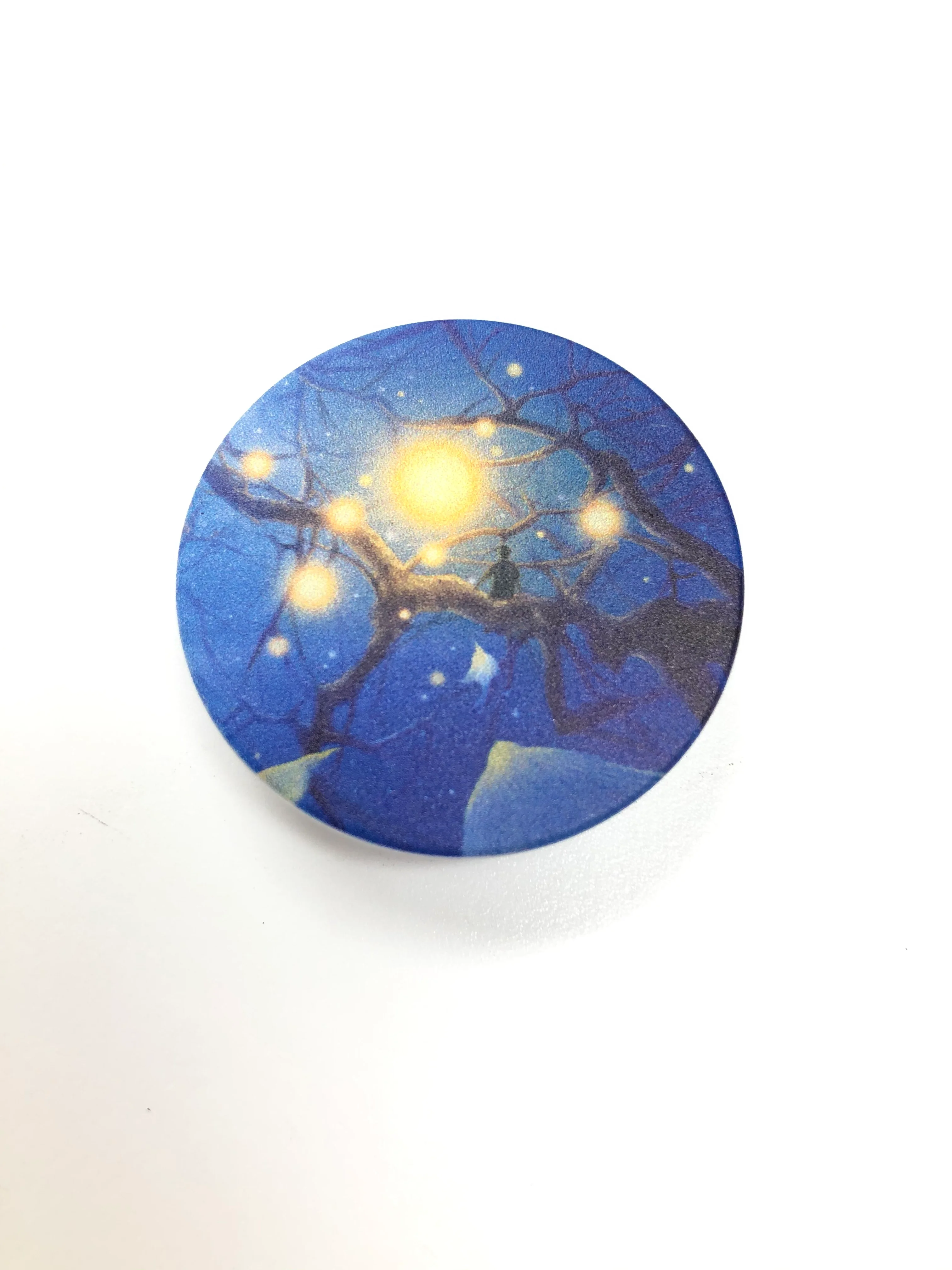 Синий попсокет Popsocket держатель для телефона и наушников, космос луна месяц свет небо звезда