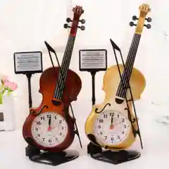 Будильник Скрипка коричневая с пюпитром