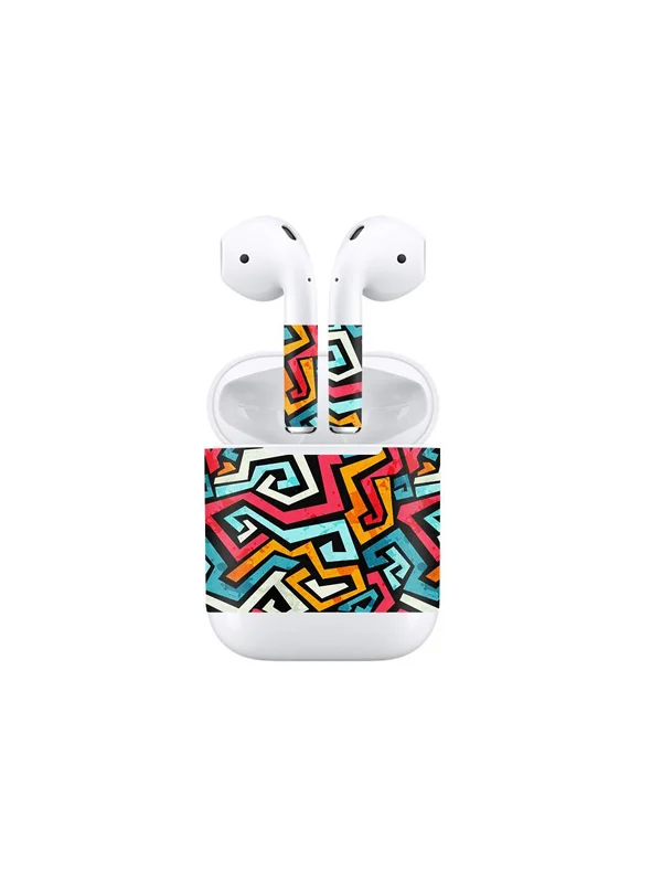 Индиго наклейка для наушников Apple Airpods 1, 2