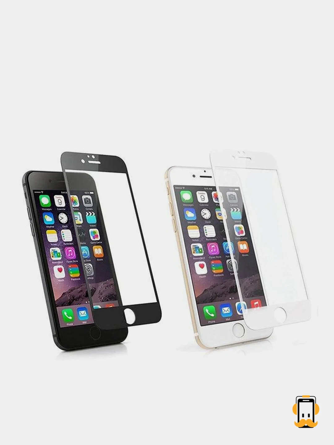 Белый iphone 6 / 6s / Айфон 7 / 8 Защитное стекло 9D