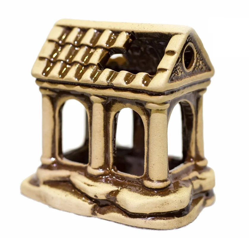 Декорация для аквариума домик 9x6x8см