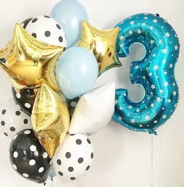 Воздушный шар "Цифра" 80см. Фольгированный