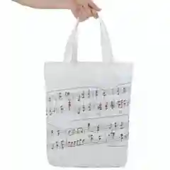Сумка с нотами, белая