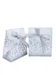 Серебряный бонбоньерка, подарочная коробка, 6,6 х 3,5 х 8,6 см, набор 2 штуки