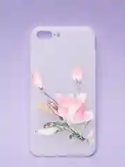 Розовый силиконовый чехол на iPhone 7+/8+
